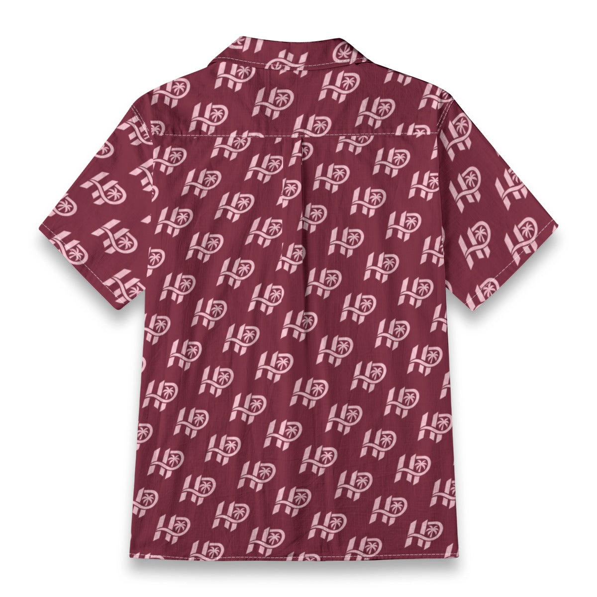 Men's HP Signature Monogram Hawaiian Shirt – Burgundy & Blush