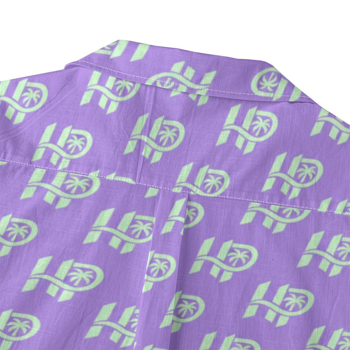 Women's HP Signature Monogram Hawaiian Shirt – Lavender & Mint