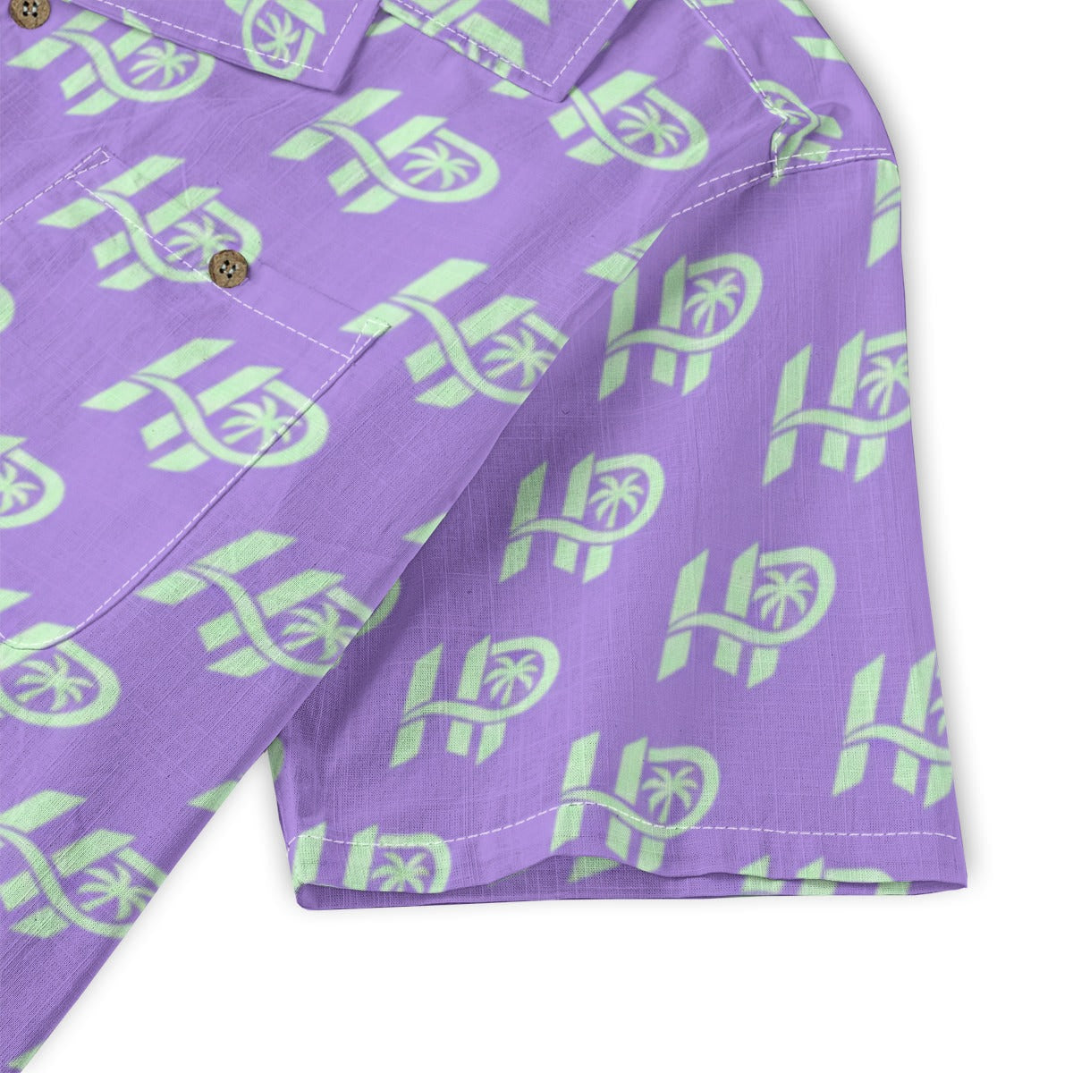 Men's HP Signature Monogram Hawaiian Shirt – Lavender & Mint