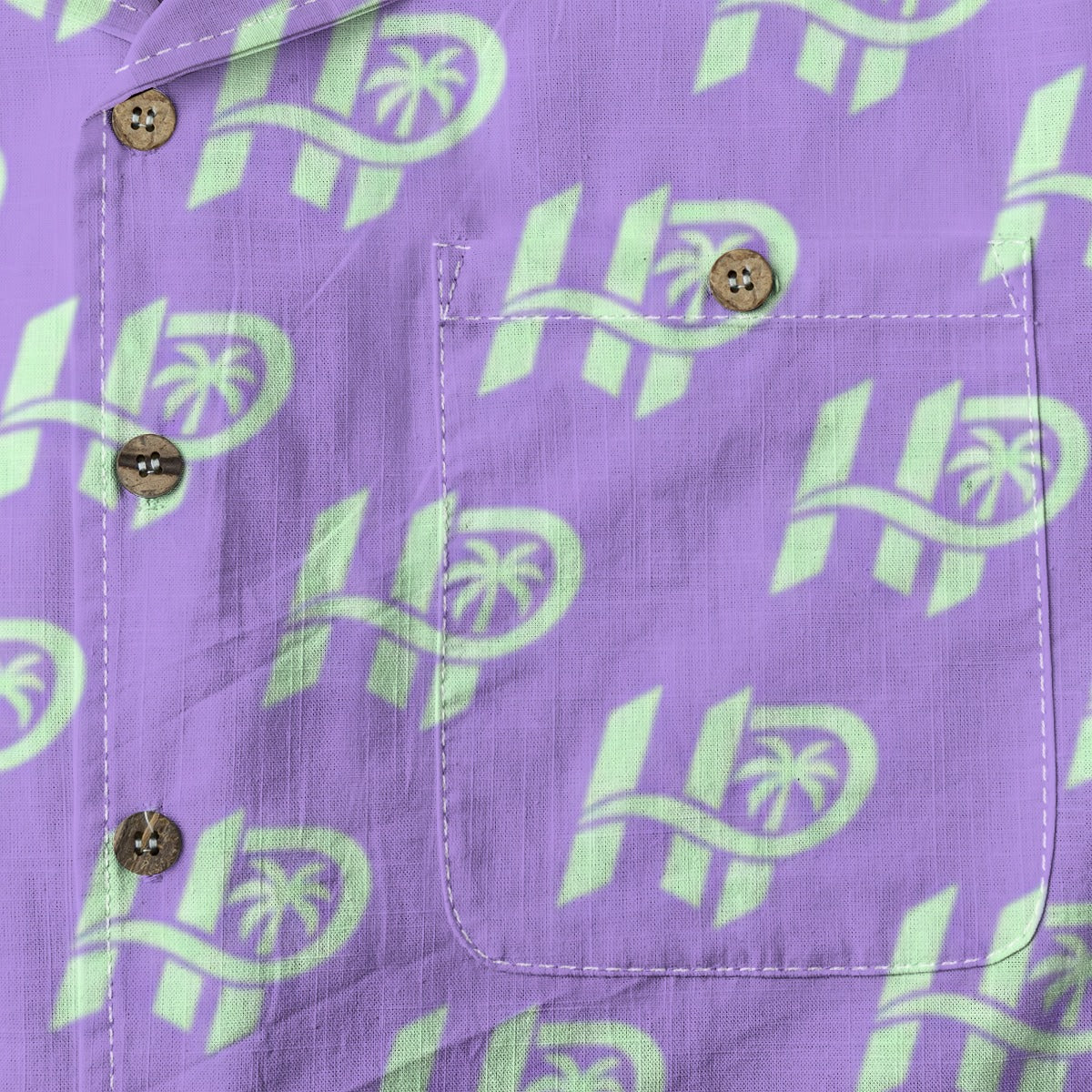Men's HP Signature Monogram Hawaiian Shirt – Lavender & Mint