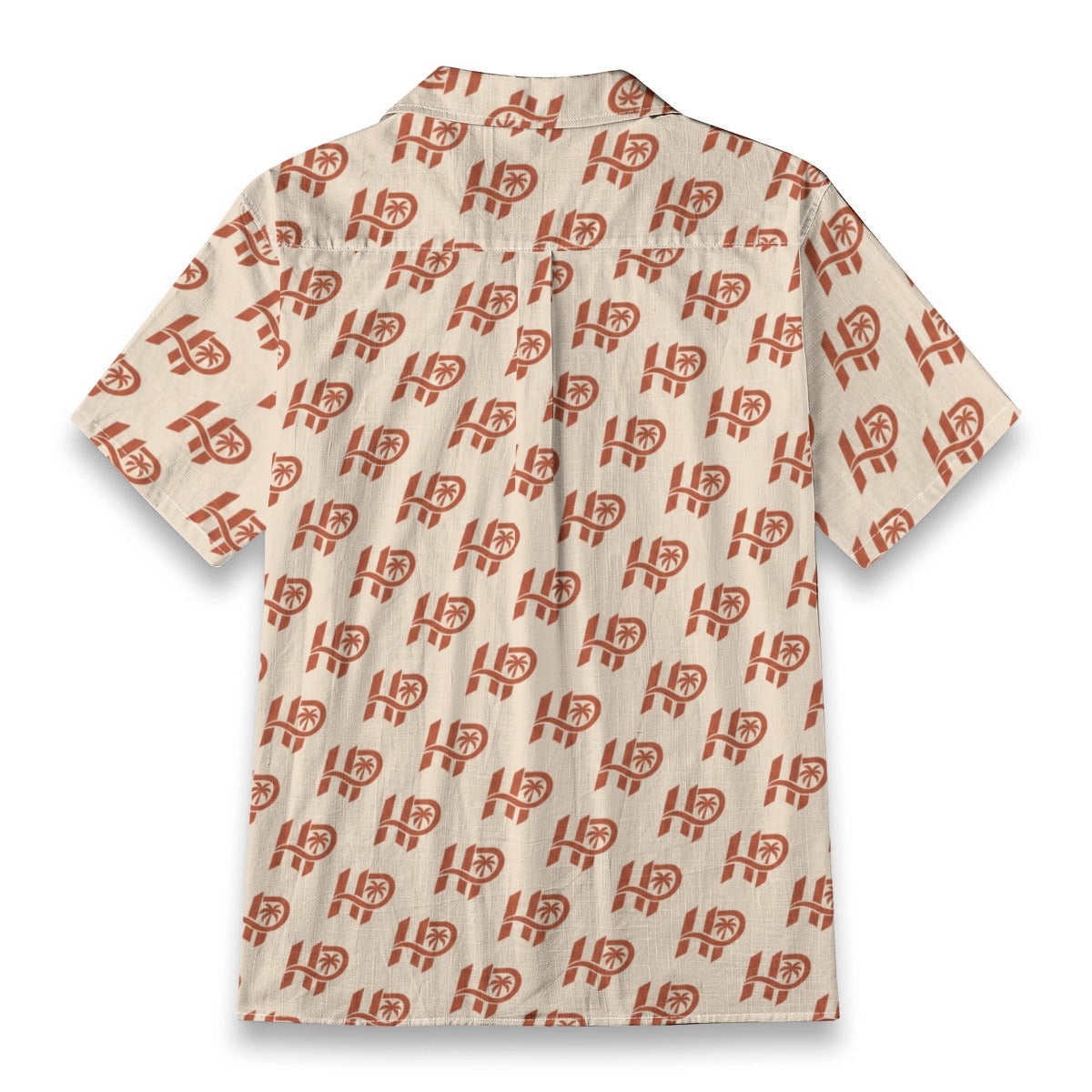 Men's HP Signature Monogram Hawaiian Shirt – Ivory & Terracotta