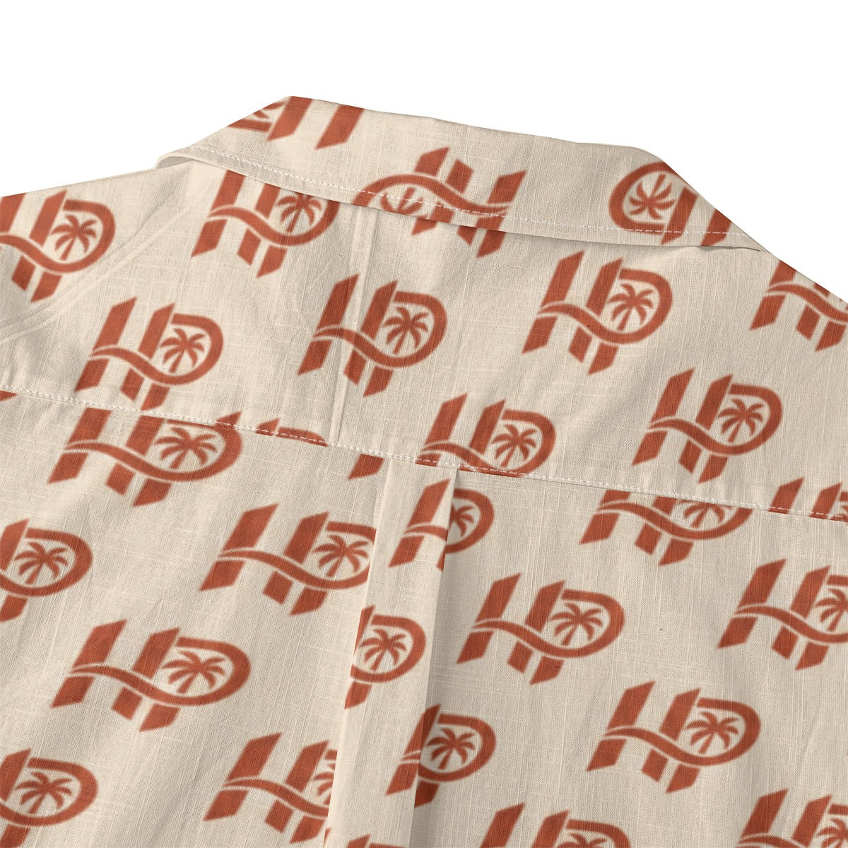 Men's HP Signature Monogram Hawaiian Shirt – Ivory & Terracotta