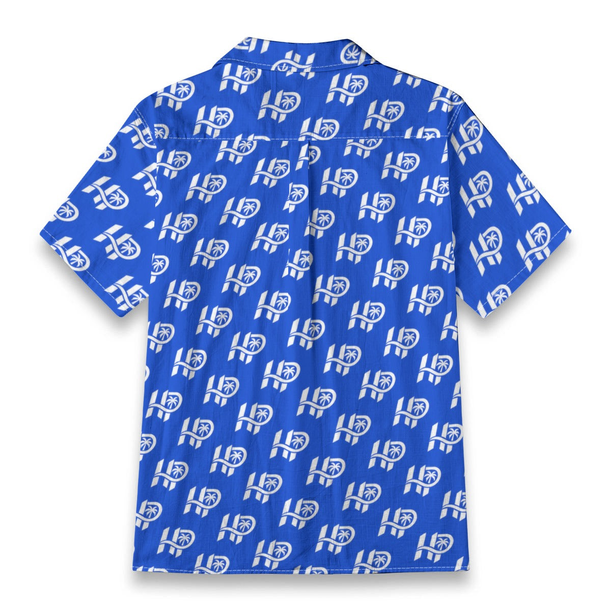 Men's HP Signature Monogram Hawaiian Shirt – Royal Blue & White
