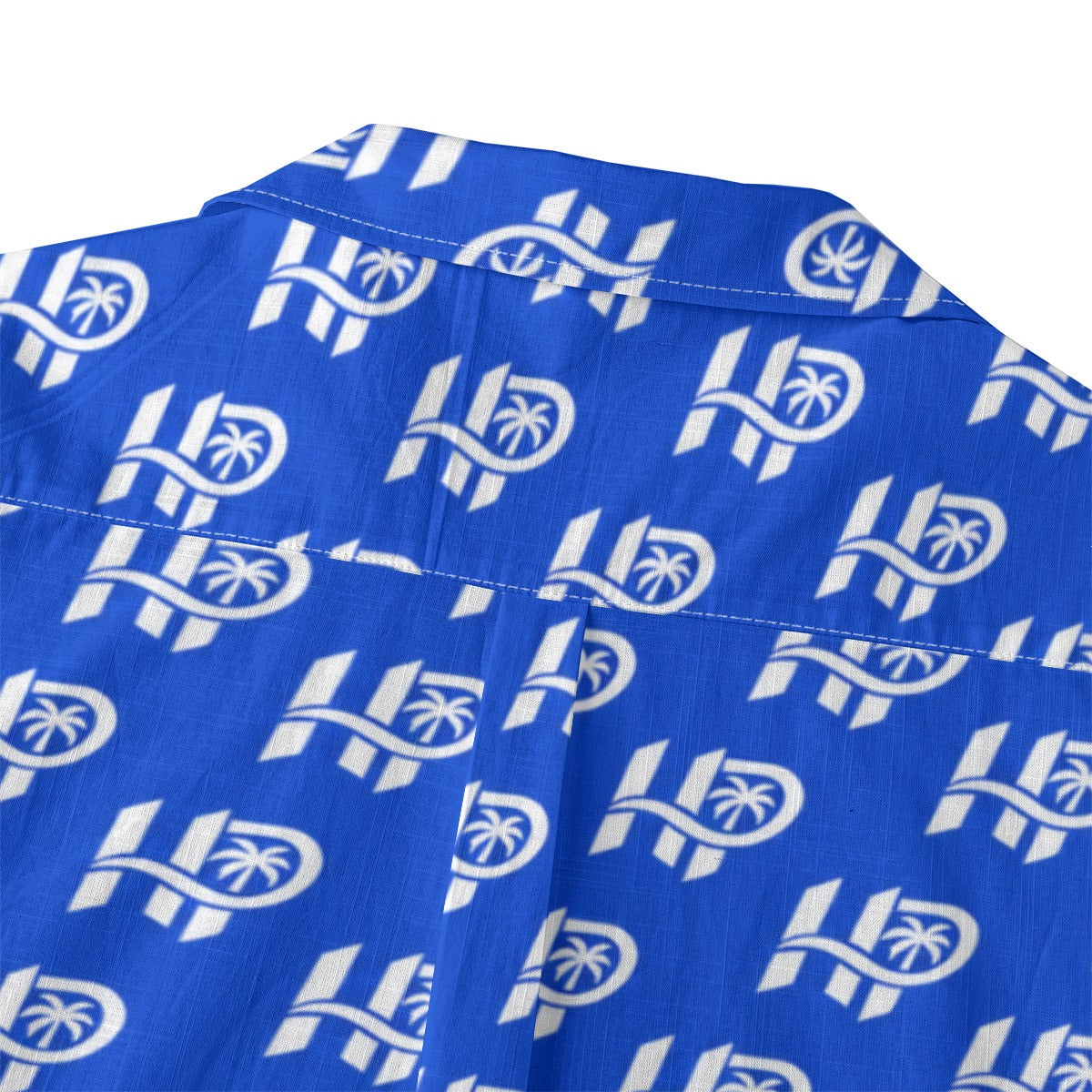 Men's HP Signature Monogram Hawaiian Shirt – Royal Blue & White