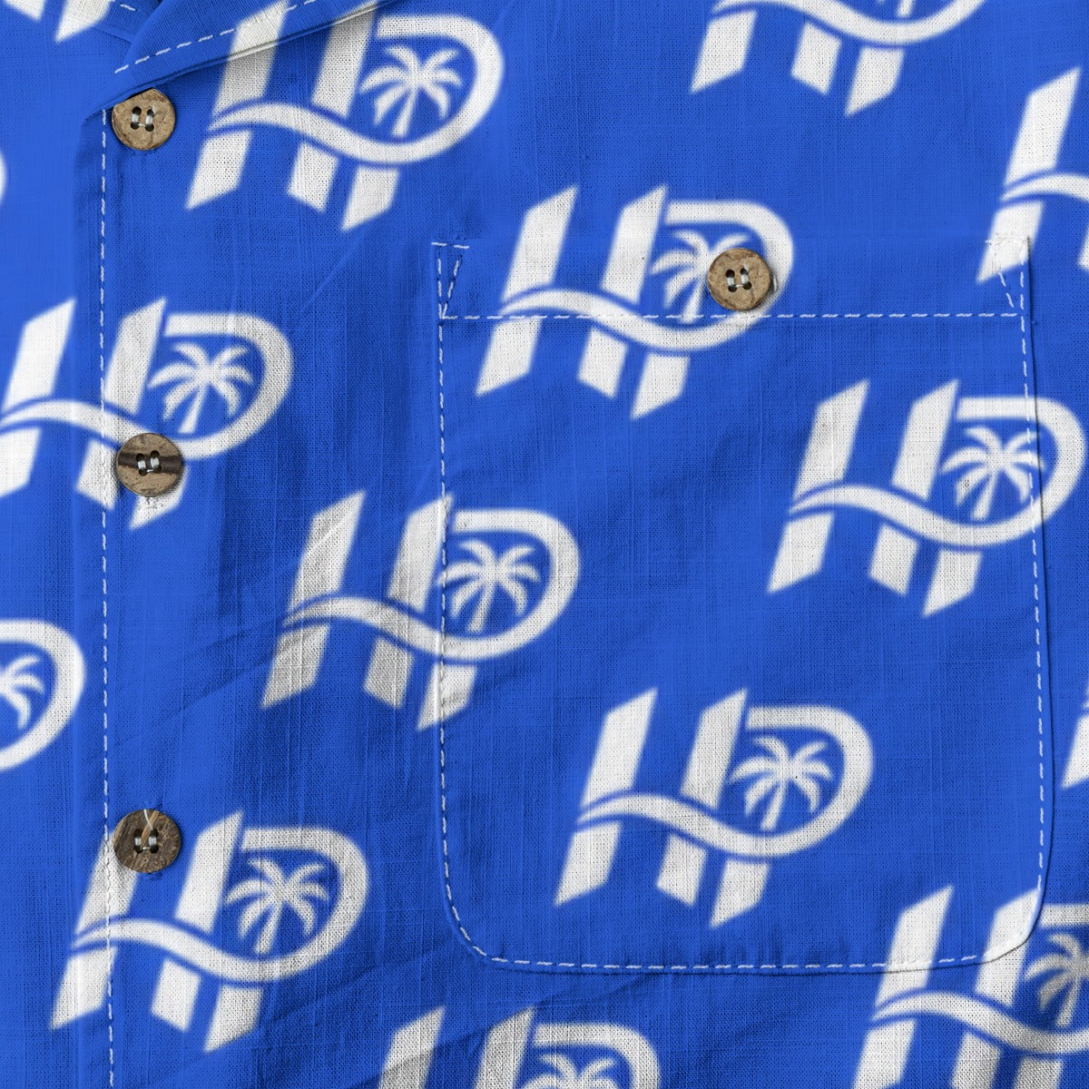 Men's HP Signature Monogram Hawaiian Shirt – Royal Blue & White