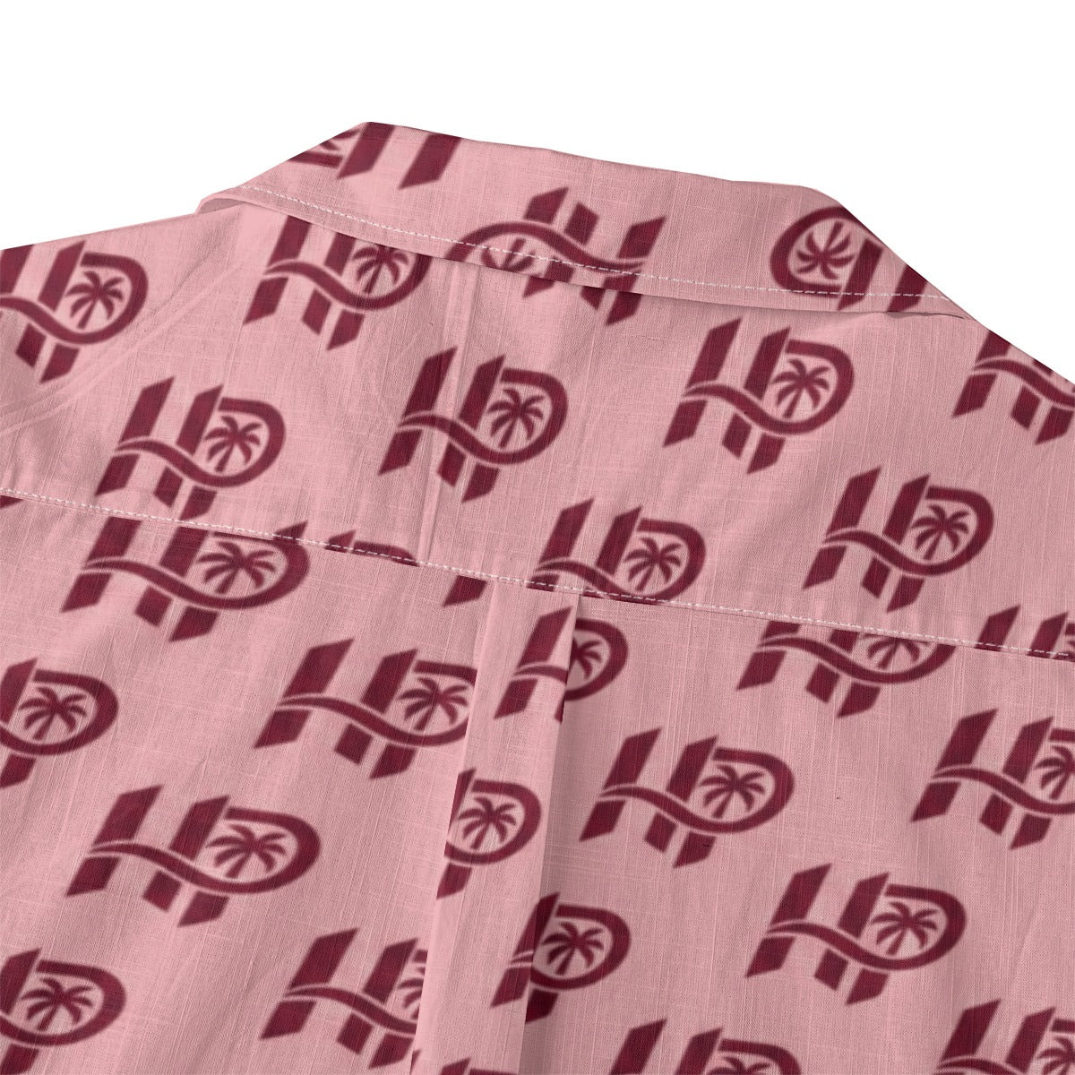 Men's HP Signature Monogram Hawaiian Shirt – Blush & Burgundy