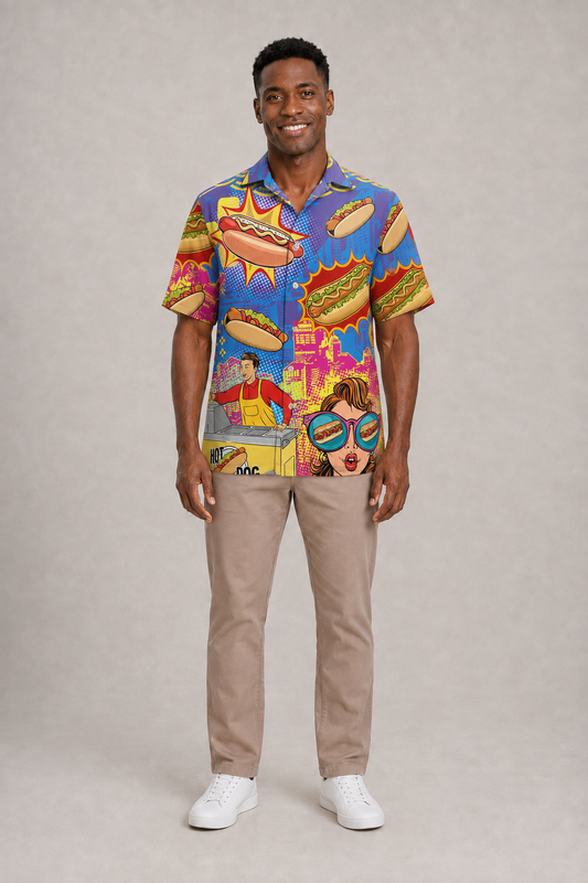 Hot Dog Pop Art Cool - Hawaiian Shirt