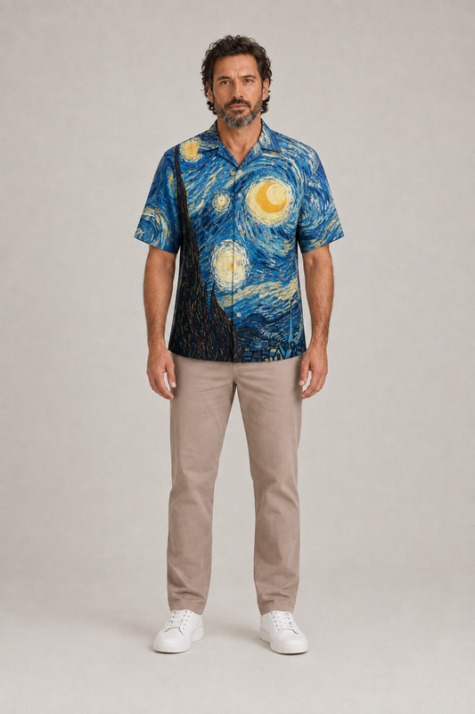 Amazing Starry Night Colorful - Hawaiian Shirt