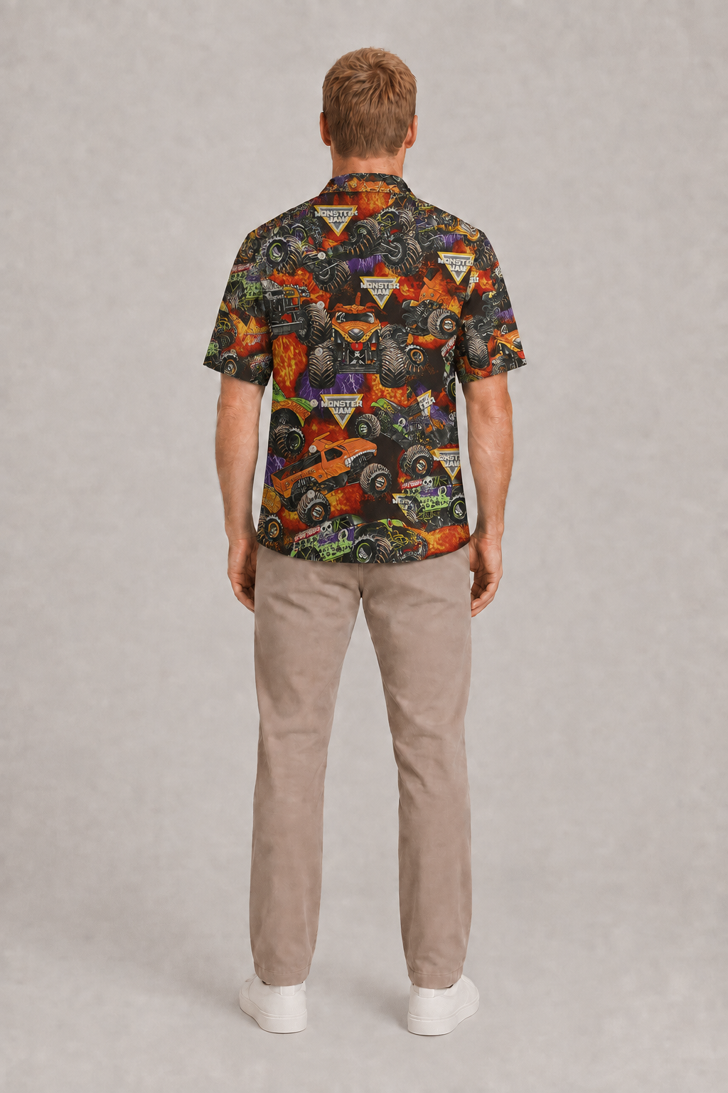 Monster Truck Packed Monster Style Trucks - Hawaiian Shirt