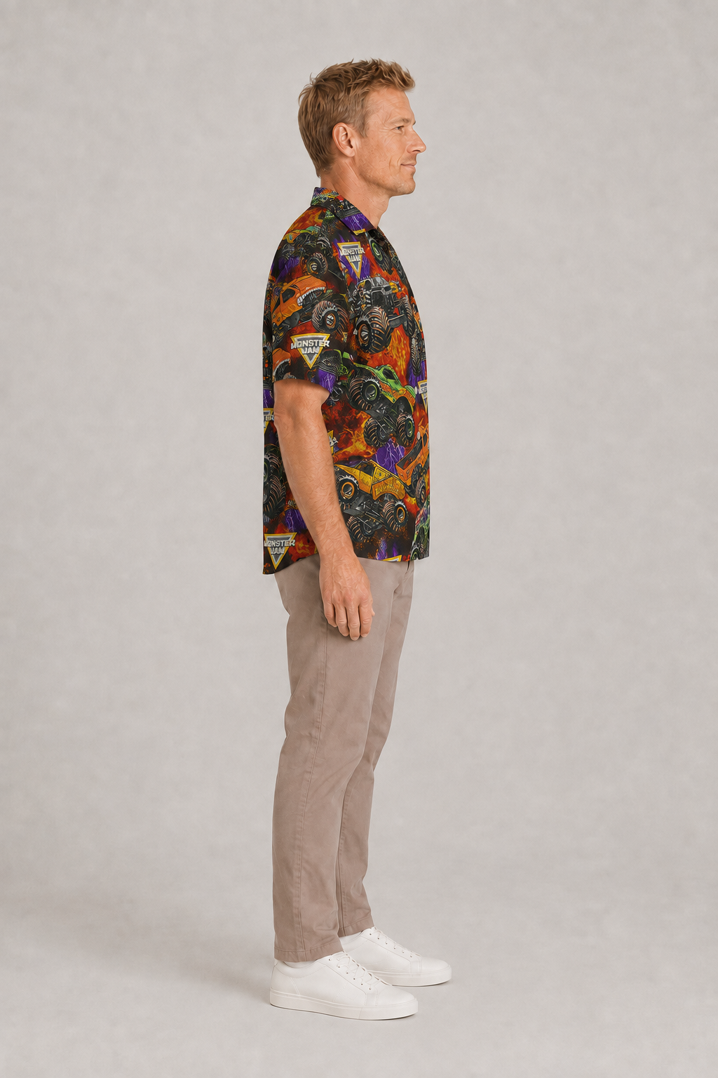 Monster Truck Packed Monster Style Trucks - Hawaiian Shirt