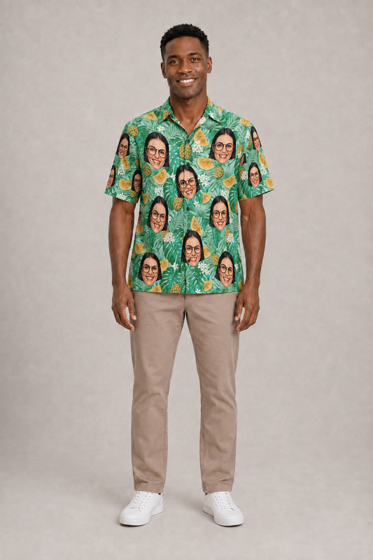 Custom Face Photo – Personalized Hawaiian Shirt
