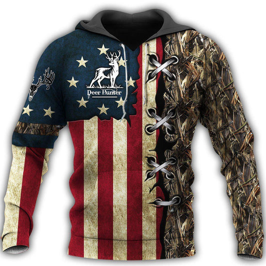 Hunting Deer America Limited Art - 3D Hoodie