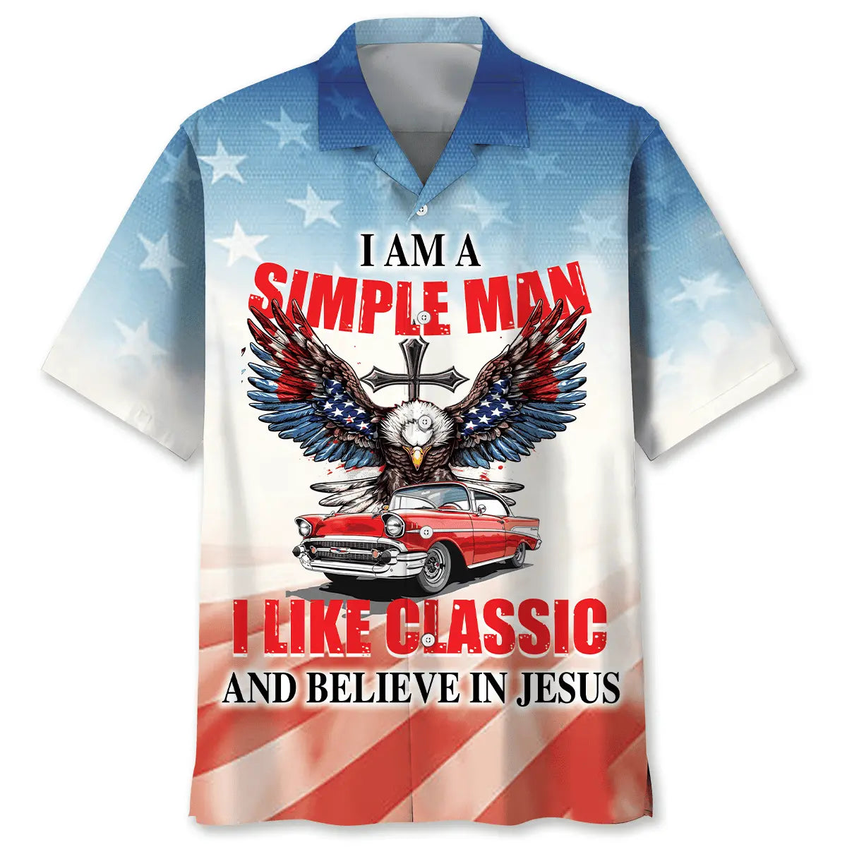 Hawaiian Shirt / Adults / S I Am A Simple Man Like Classic And Believe In Jesus Hawaiian Shirt