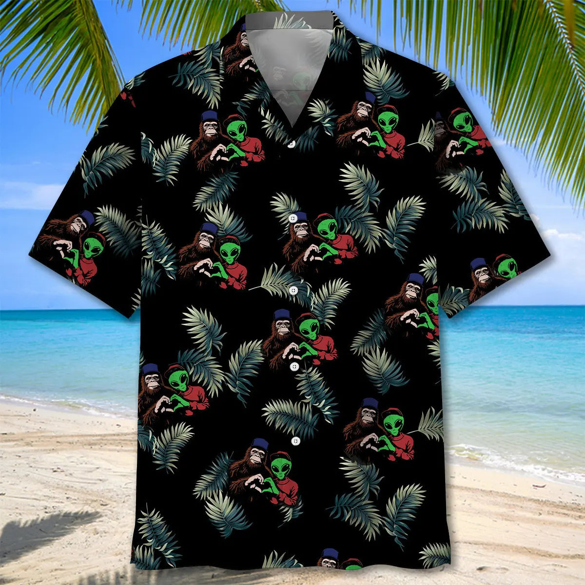 I Believe Funny Bigfoot Alien Hawaiian Shirt