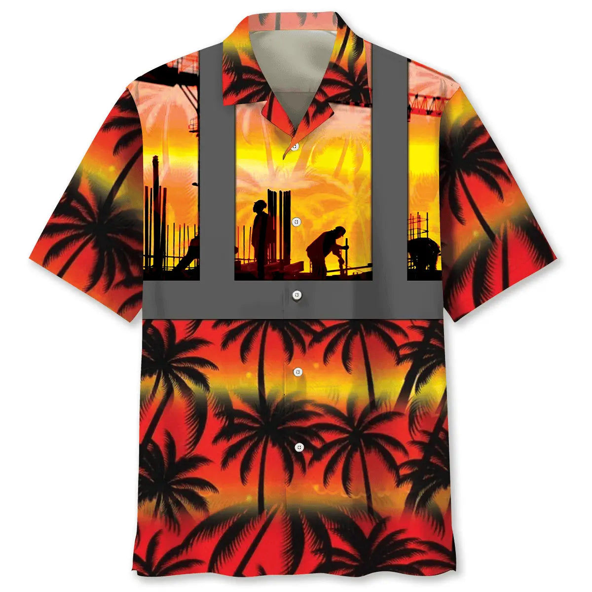 Hawaiian Shirt / Adults / S I Can Build That Construction Worker Hawaiian Shirt
