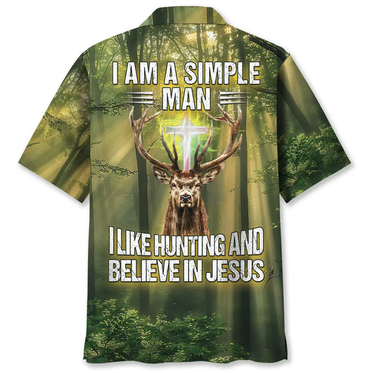 Hawaiian Shirt / Adults / S I Like Hunting And Believe In Jesus Hawaiian Shirt