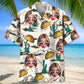 I Love Taco &amp; My Wife Custom Photo Hawaiian Shirt