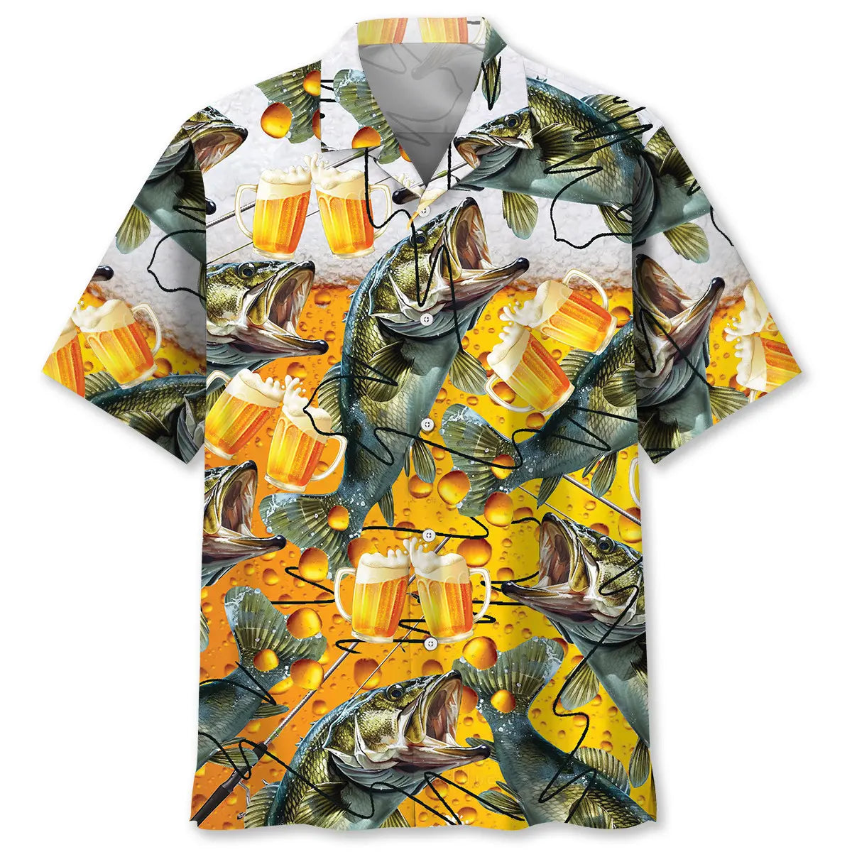 Hawaiian Shirt / Adults / S I Rescue Fish From Water And Beer From Bottles Hawaiian Shirt