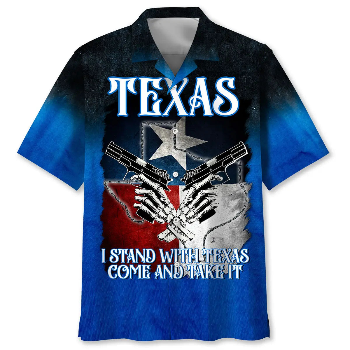 Hawaiian Shirt / Adults / S I Stand With Texas Come And Take It Hawaiian Shirt
