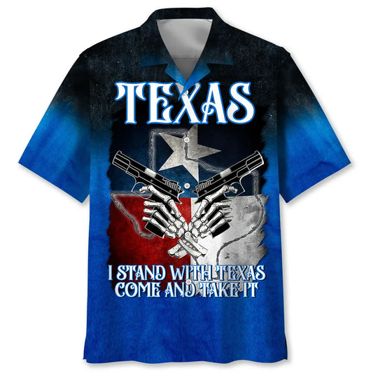 Hawaiian Shirt / Adults / S I Stand With Texas Come And Take It Hawaiian Shirt