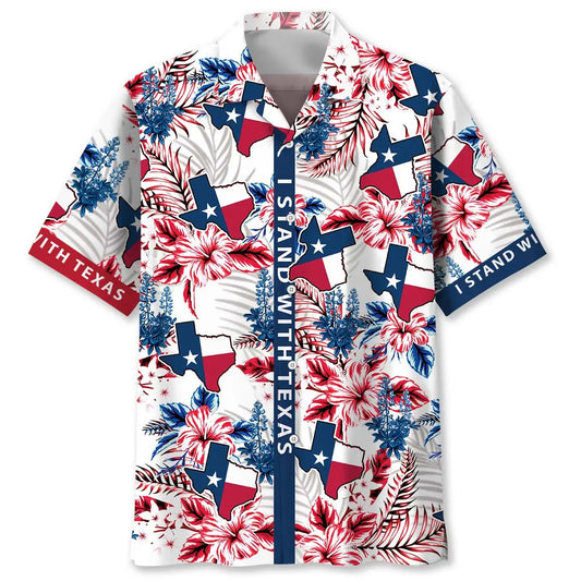 Hawaiian Shirt / Adults / S I Stand With Texas Hawaiian Shirt