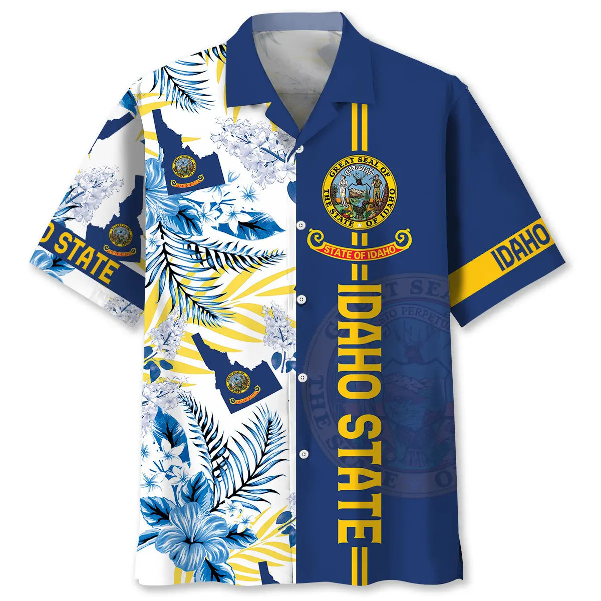 Hawaiian Shirt / Adults / S Idaho State Hawaiian Shirt Blue