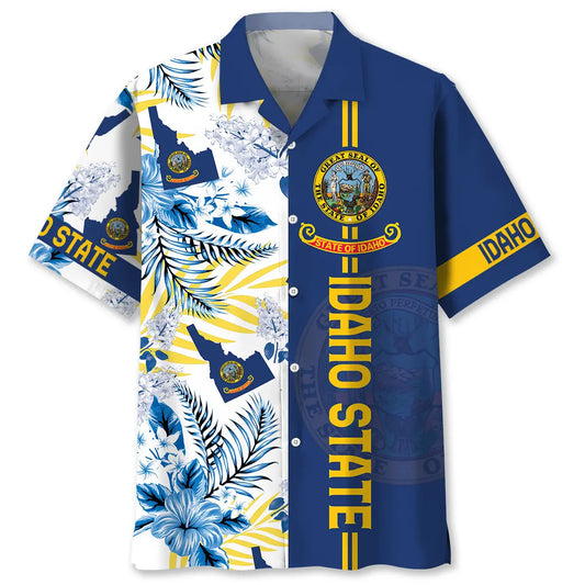 Hawaiian Shirt / Adults / S Idaho State Hawaiian Shirt Blue