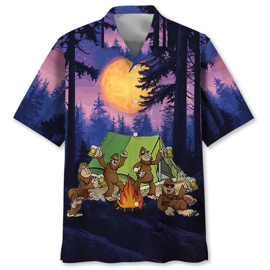 Hawaiian Shirt / Adults / S If I'm Drunk It's My Camping Friend's Fault Hawaiian Shirt