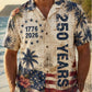 Hawaiian Shirt / Adults / S America 250th Anniversary Tropical Hawaiian Shirt, 1776-2026 Summer Aloha Button-Up