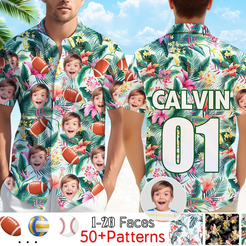 America 250th Anniversary Custom Face Sports Hawaiian Shirt