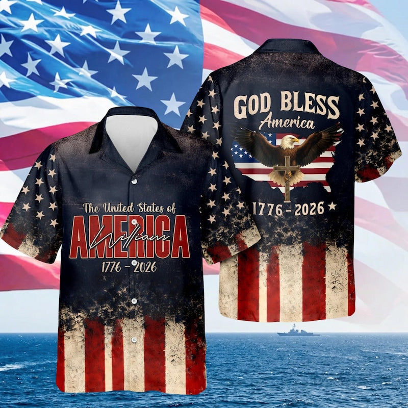 America 250th Anniversary Heritage Freedom Hawaiian Shirt