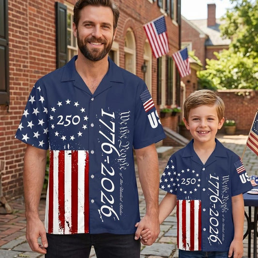 America 250th Anniversary We The People Hawaiian Shirt