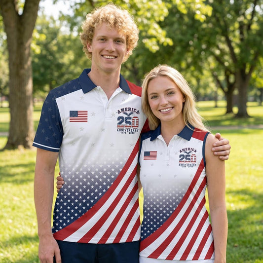 America 250th Anniversary Golf Flag Hawaiian Shirt 1776-2026