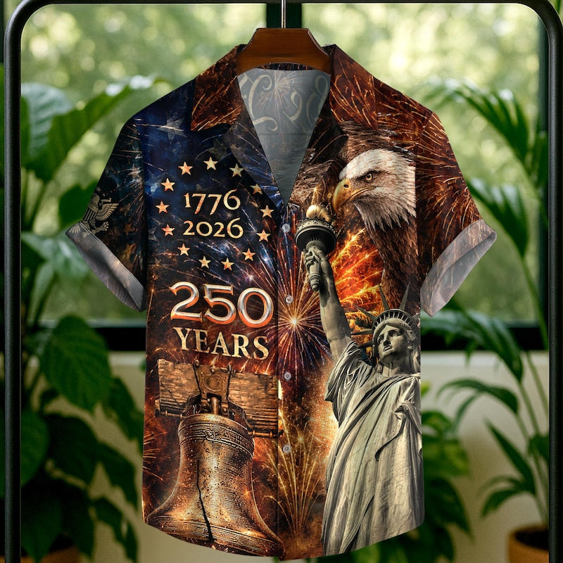 America 250th Anniversary Freedom Summer Hawaiian Shirt