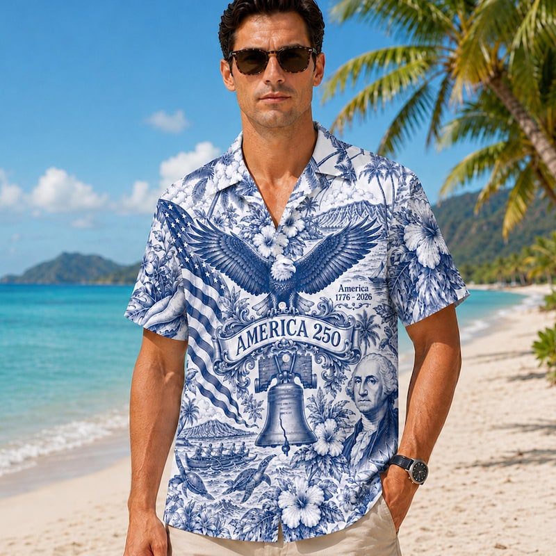 America 250th Anniversary Vintage Family Hawaiian Shirt