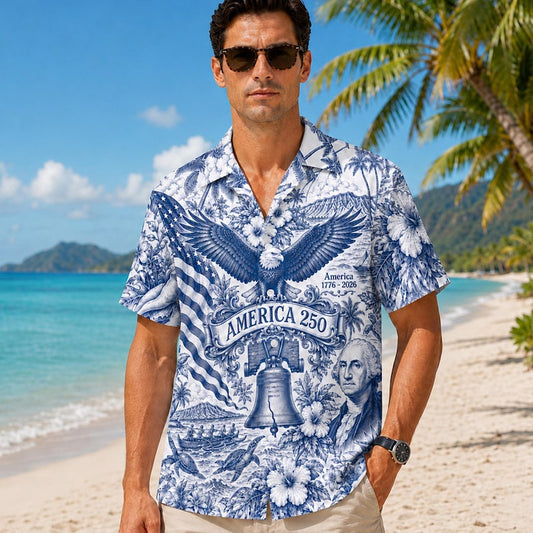 America 250th Anniversary Vintage Family Hawaiian Shirt