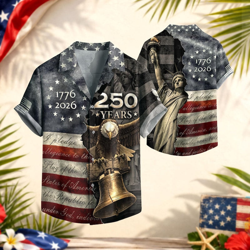 America 250th Anniversary We The People Summer Hawaiian Shirt