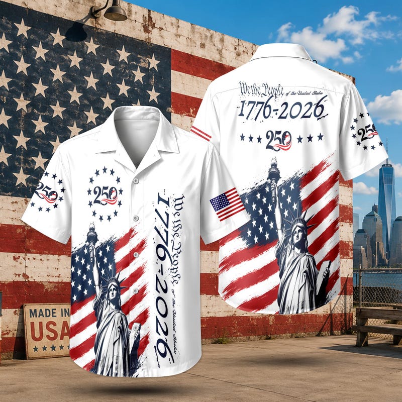 America 250th Anniversary Family Freedom Hawaiian Shirt