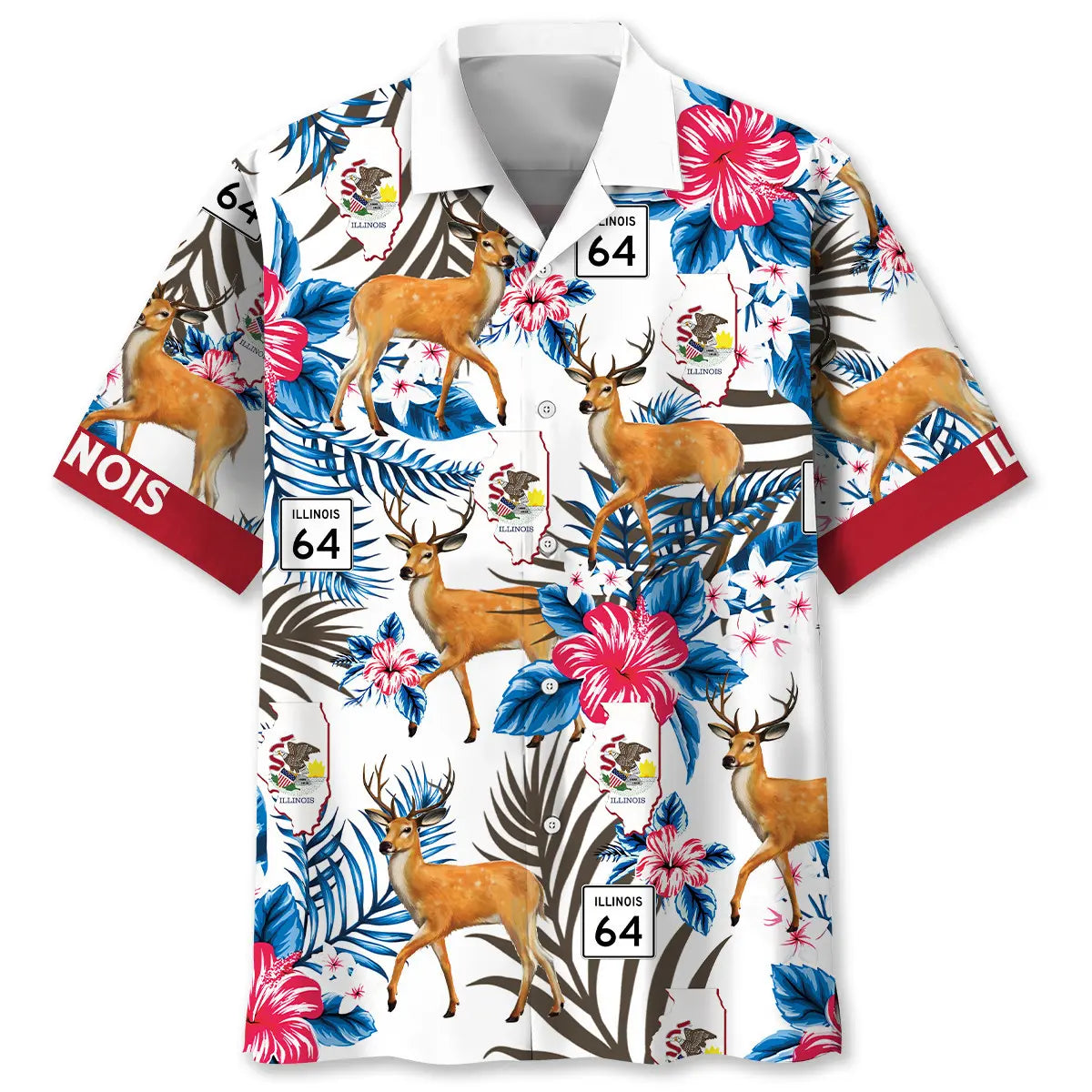 Hawaiian Shirt / Adults / S Illinois Proud Hawaiian Shirt