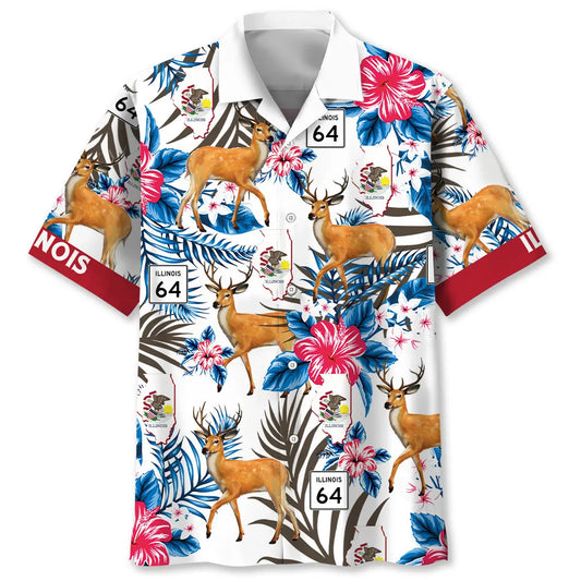 Hawaiian Shirt / Adults / S Illinois Proud Hawaiian Shirt