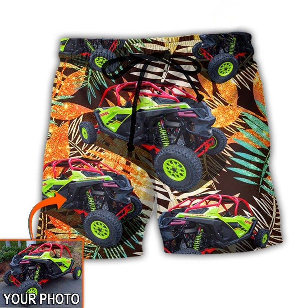 Car Polaris Pro Tropical Custom Photo – Beach Short