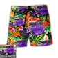 Car Model T Tropical Floral Custom Photo – Beach Short