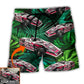 Car Dirty Track Racing Tropical Custom Photo – Beach Short