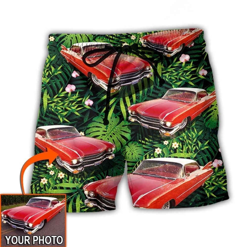 Car Eldorado Classic Tropical Custom Photo – Beach Short