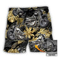 Bobber Motorcycle Tropical Style Custom Photo – Beach Short