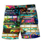 Hippie Bus Colorful Fun Style – Beach Short