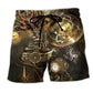 Steampunk Octopus Snow Style – Beach Short