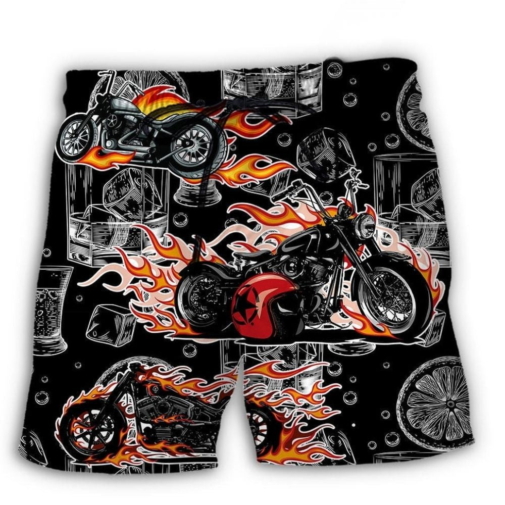 Motorcycle Whiskey Lover – Beach Short