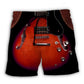 Guitar Red Leather Vintage Style – Beach Short