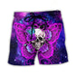 Skull Butterfly Snake Lighting Flower - Beach Short